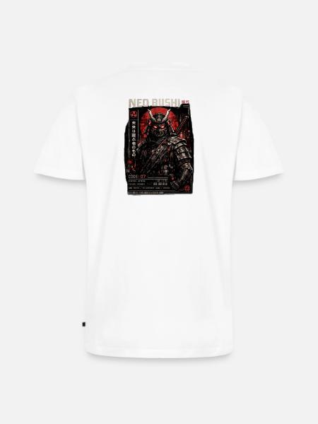 Neo Bushi Armor Noir - Männer Premium Bio T-Shirt mit V-Ausschnitt - Weiß
