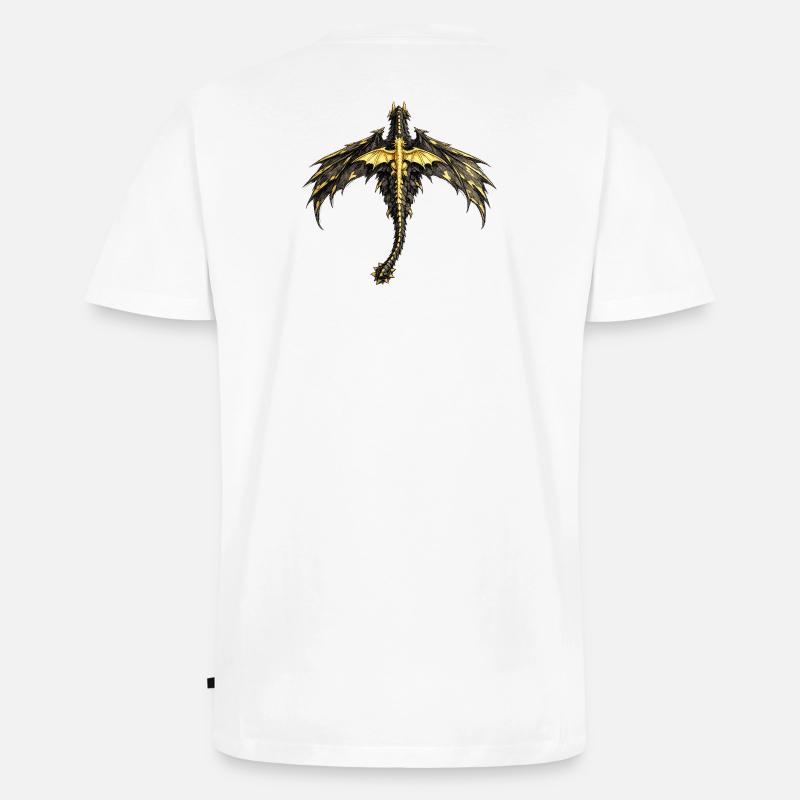 Fourth Wing Dragons - Männer Premium Bio T-Shirt mit V-Ausschnitt - Weiß