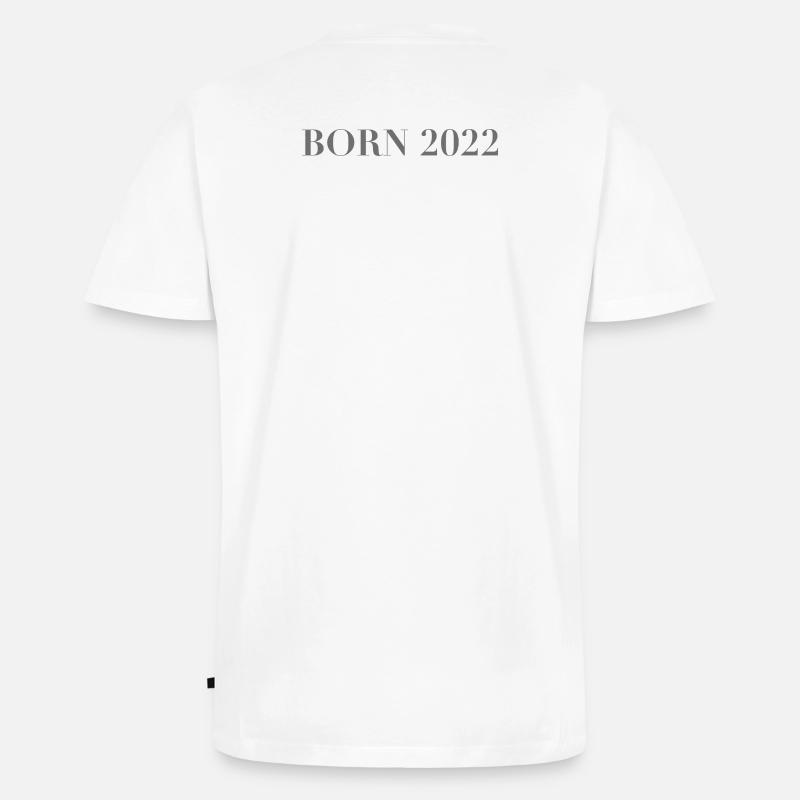 Geburt 2022 - Männer Premium Bio T-Shirt mit V-Ausschnitt - Weiß