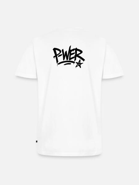 Graffiti Power Street Art Design - Men's Premium Organic T-shirt with V-neck - white