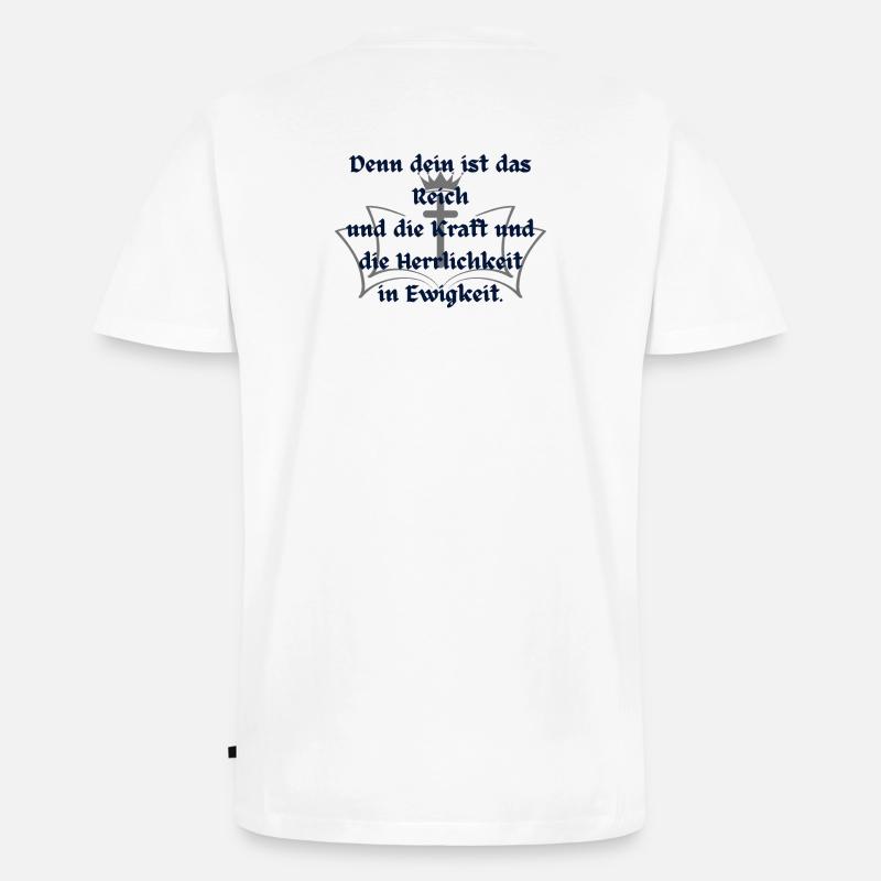 Das Vaterunser - Männer Premium Bio T-Shirt mit V-Ausschnitt - Weiß