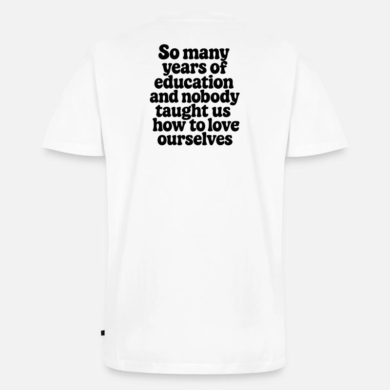 Selbstliebe 2 - Männer Premium Bio T-Shirt mit V-Ausschnitt - Weiß