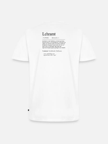 Unispruch "Lehramt" Student Geschenk, Studenten - Männer Premium Bio T-Shirt mit V-Ausschnitt - Weiß