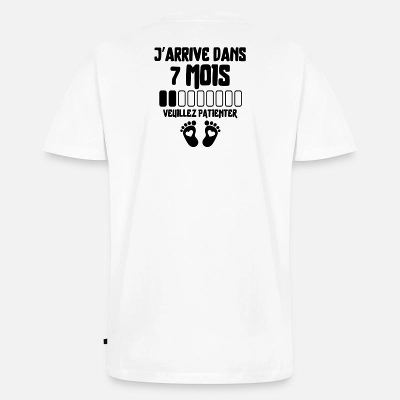Werdender Vater, werdende Mutter, Schwangerschaft - Männer Premium Bio T-Shirt mit V-Ausschnitt - Weiß