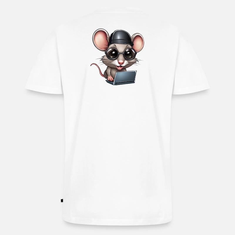 Computer, Informatikfreak, Informatiker - Männer Premium Bio T-Shirt mit V-Ausschnitt - Weiß