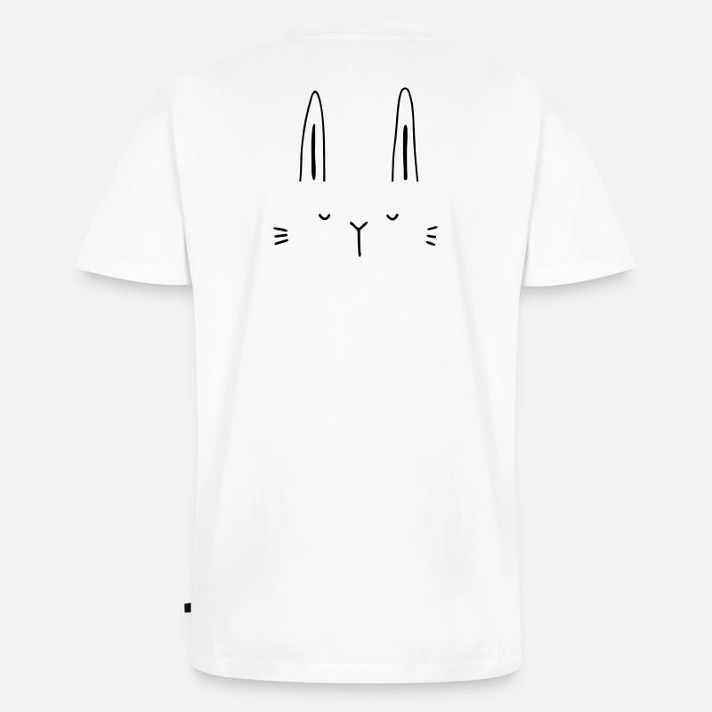 Hase Hasengesicht Gesicht Geschenkidee - Männer Premium Bio T-Shirt mit V-Ausschnitt - Weiß