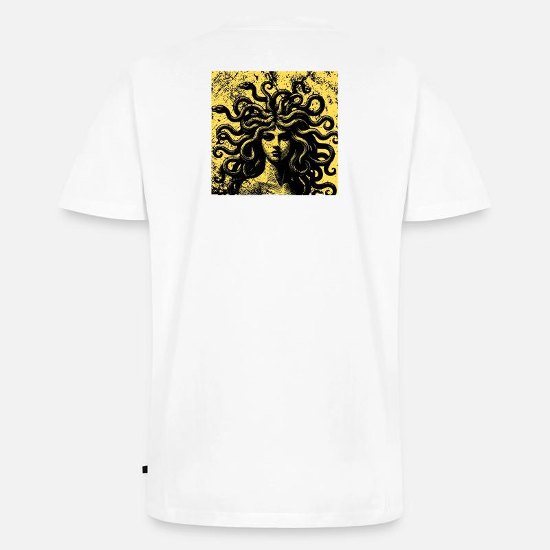 Hard-Techno-Rave-Band – Méduse Industrial Techno - Männer Premium Bio T-Shirt mit V-Ausschnitt - Weiß