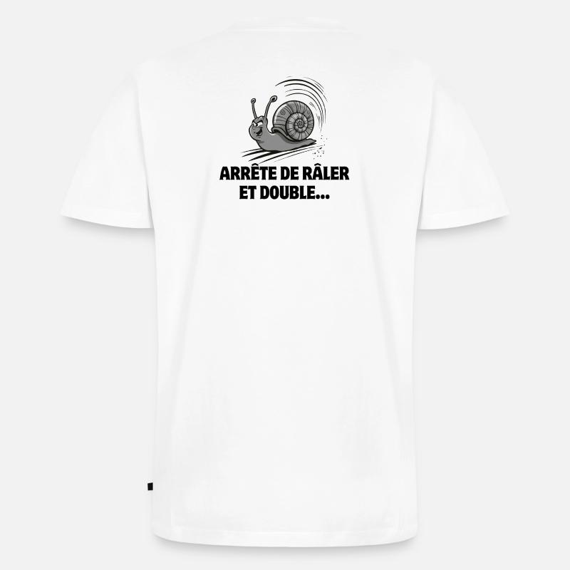 Führerschein, Schnecke, Geschwindigkeit - Männer Premium Bio T-Shirt mit V-Ausschnitt - Weiß