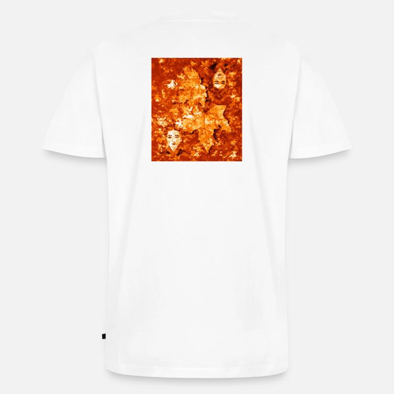 Blick auf den Herbst - Männer Premium Bio T-Shirt mit V-Ausschnitt - Weiß