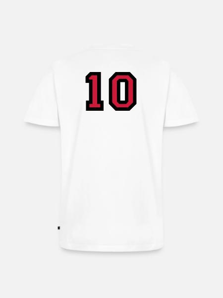Le numéro 10 - le numéro dix - T-shirt encolure en V Premium bio Homme - blanc