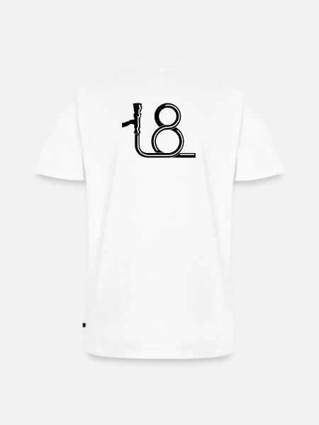 lance_18_b1 - T-shirt encolure en V Premium bio Homme - blanc