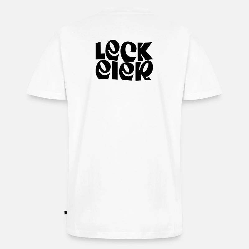 Leck-Eier - Männer Premium Bio T-Shirt mit V-Ausschnitt - Weiß