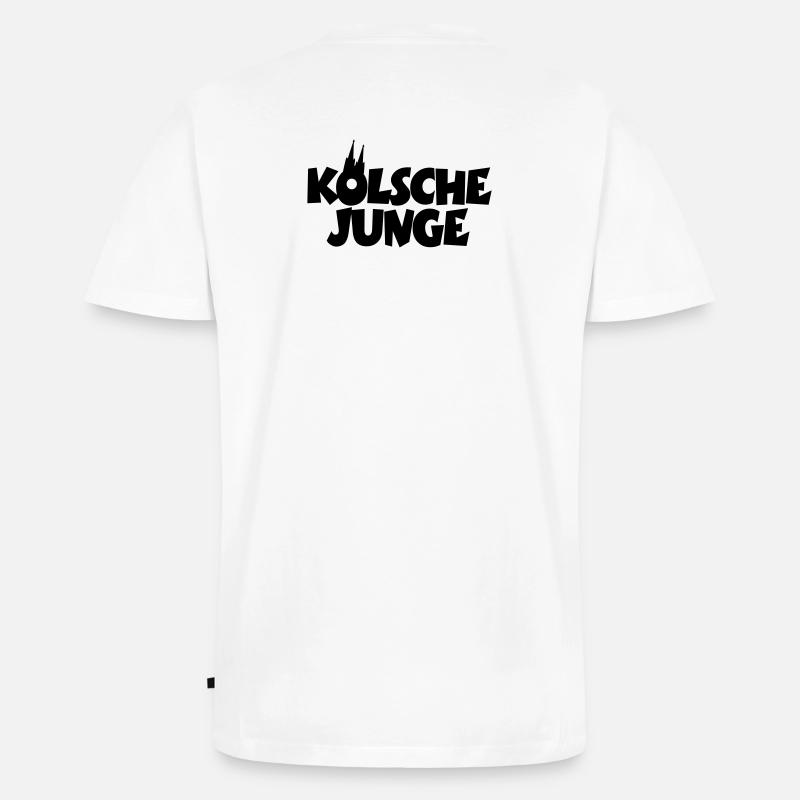 Kölsche Junge - Kölner Jungs aus Köln - Männer Premium Bio T-Shirt mit V-Ausschnitt - Weiß