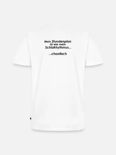Unispruch "Schlafrhytmus" Geschenk, Studenten - Männer Premium Bio T-Shirt mit V-Ausschnitt - Weiß