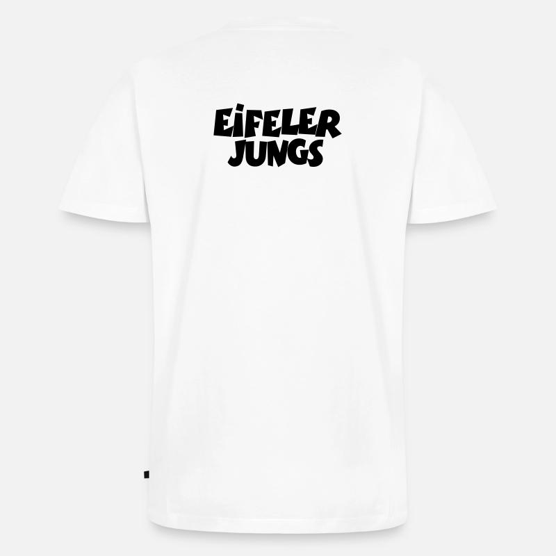 Eifeler Jungs aus der Eifel - Männer Premium Bio T-Shirt mit V-Ausschnitt - Weiß