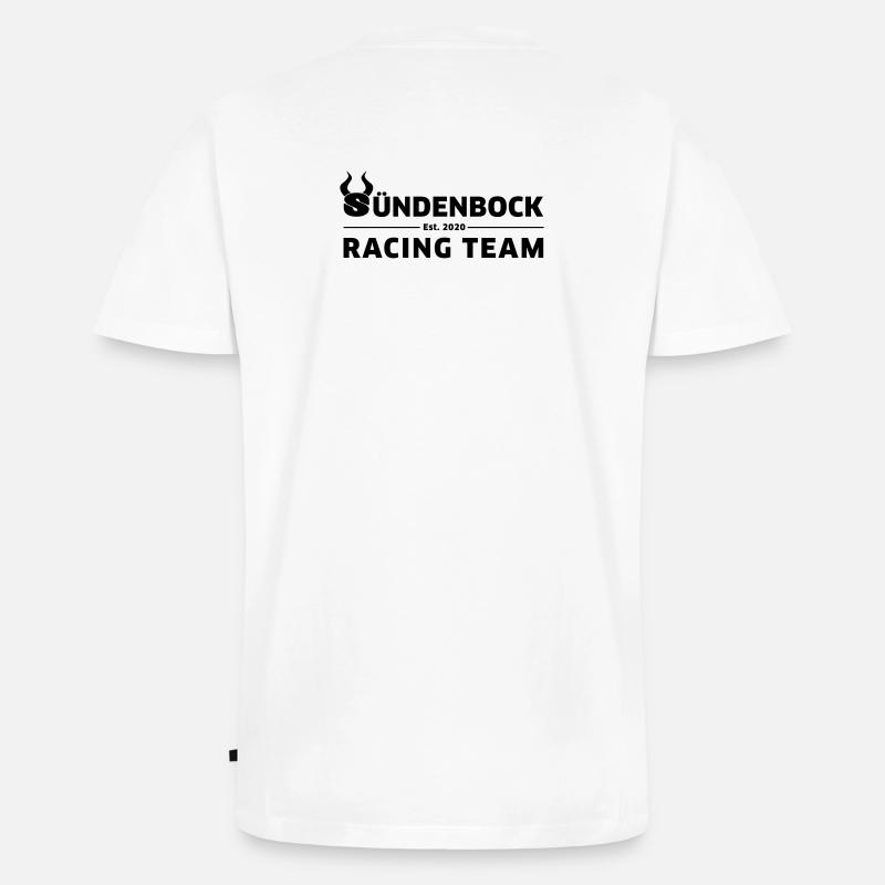 Racing Team Design GREEN - Männer Premium Bio T-Shirt mit V-Ausschnitt - Weiß