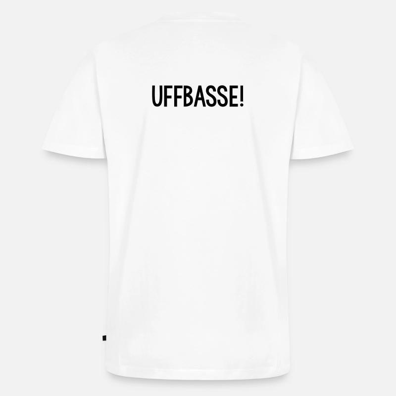 UFFBASSE Dialekt badisch - Männer Premium Bio T-Shirt mit V-Ausschnitt - Weiß