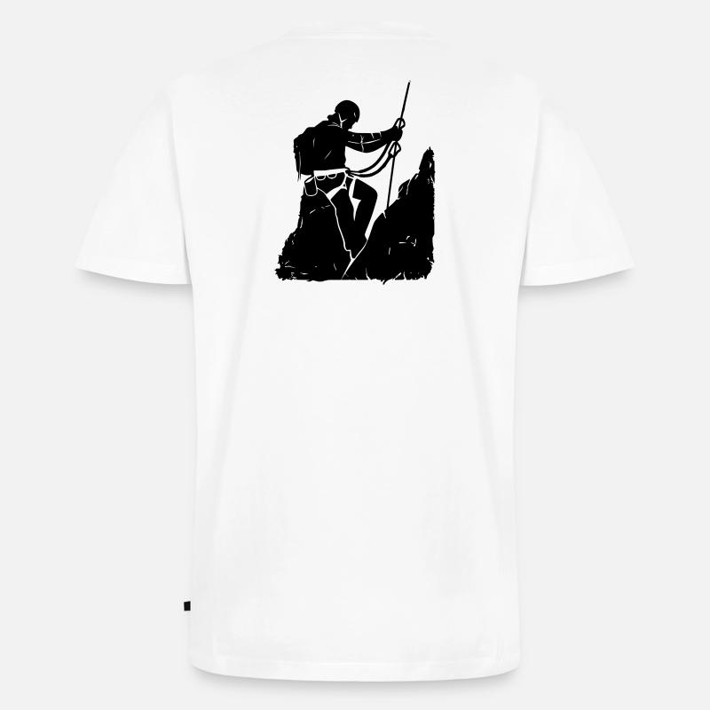 Klettersteig Abenteuer – Via Ferrata Design - Männer Premium Bio T-Shirt mit V-Ausschnitt - Weiß