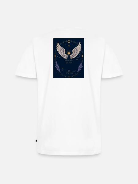 Guardian Shadow Wings - Männer Premium Bio T-Shirt mit V-Ausschnitt - Weiß