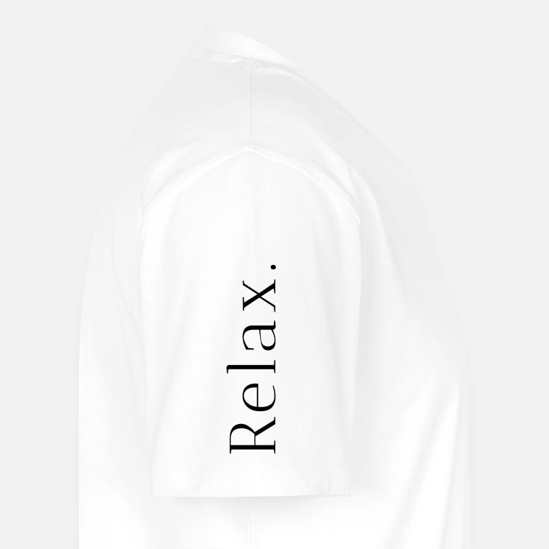 relax - Männer Premium Bio T-Shirt mit V-Ausschnitt - Weiß