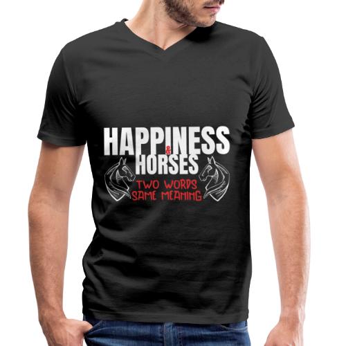 Happiness and Horses two words same meaning Reiten - Stanley/Stella Männer Bio-T-Shirt mit V-Ausschnitt