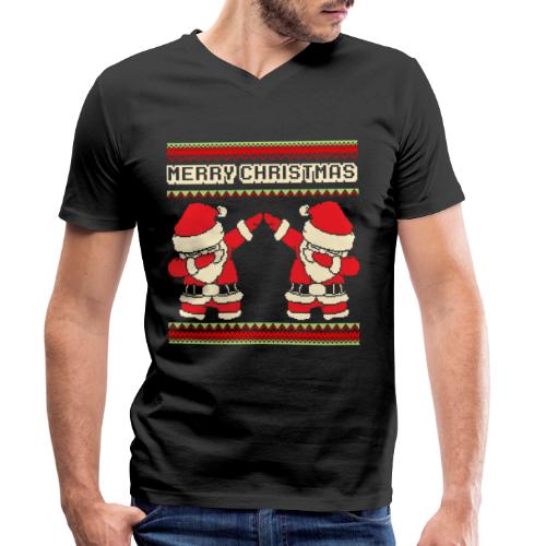 Dabbender Weihnachtmann dabbing santa Tanzen - Stanley/Stella Männer Bio-T-Shirt mit V-Ausschnitt