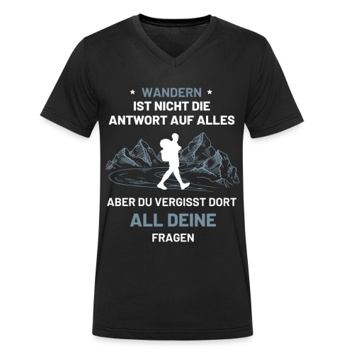 Wandern Wanderer Geschenk Wandershirt - Männer Bio-T-Shirt mit V-Ausschnitt von Stanley & Stella