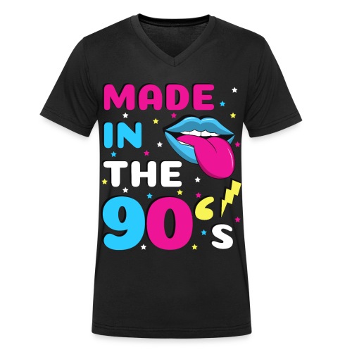 90er Jahre Party Feiern Mottoparty 90s - Männer Bio-T-Shirt mit V-Ausschnitt von Stanley & Stella