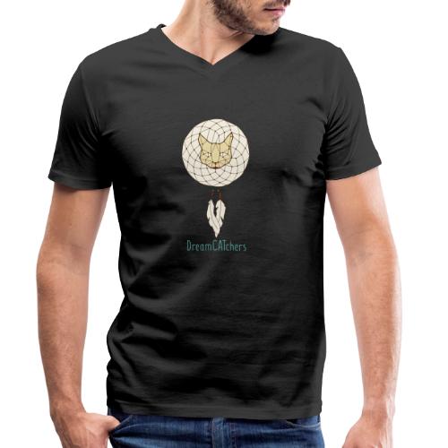Logo DreamCATchers - Mannen bio T-shirt met V-hals van Stanley & Stella