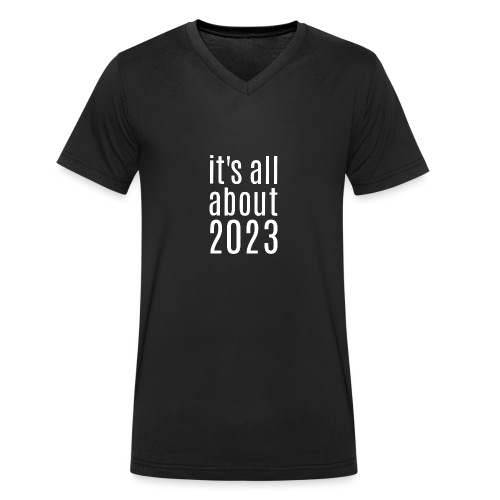 Es geschah 2023 - Jubiläum, Ereignis, Geburt - Stanley/Stella Männer Bio-T-Shirt mit V-Ausschnitt