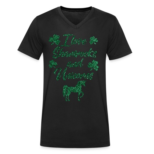 Kleeblatt Einhorn St. Patricks Day - Männer Bio-T-Shirt mit V-Ausschnitt von Stanley & Stella