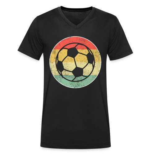 Fussball Retro - Stanley/Stella Männer Bio-T-Shirt mit V-Ausschnitt