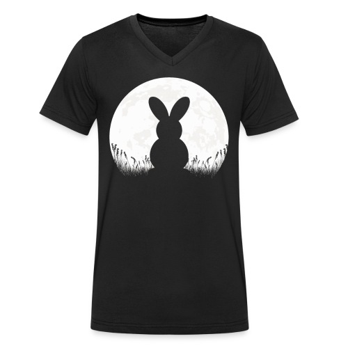 Hase Kaninchen Mond Schlafshirt Geschenk - Männer Bio-T-Shirt mit V-Ausschnitt von Stanley & Stella