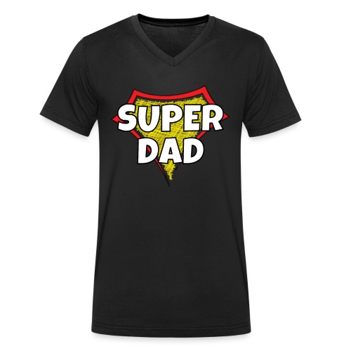 Super Dad Vatertag Papa Geschenk - Männer Bio-T-Shirt mit V-Ausschnitt von Stanley & Stella