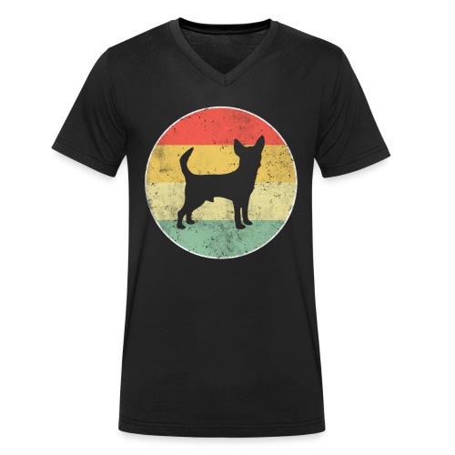Chihuahua Hund Retro - Stanley/Stella Männer Bio-T-Shirt mit V-Ausschnitt