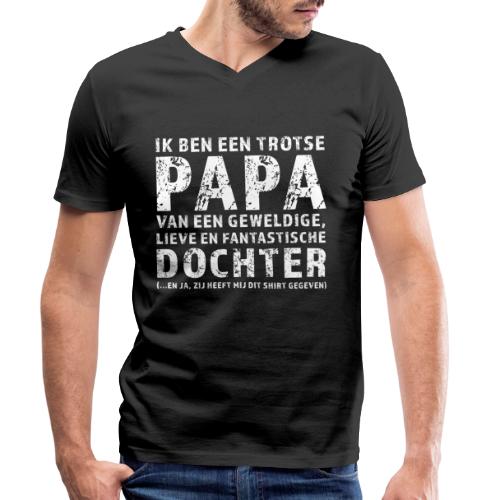 Trotse Papa - Stanley/Stella Mannen bio-T-shirt met V-hals