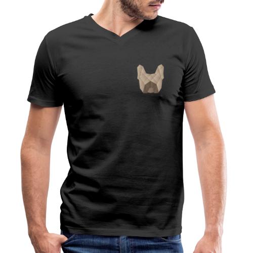 Geometric Frenchie fawn - Französische Bulldogge - Stanley/Stella Männer Bio-T-Shirt mit V-Ausschnitt