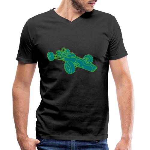 Rennwagen, Rennauto, Motorsport 2 - Ekologiczna koszulka męska Stanley/Stella z dekoltem w serek
