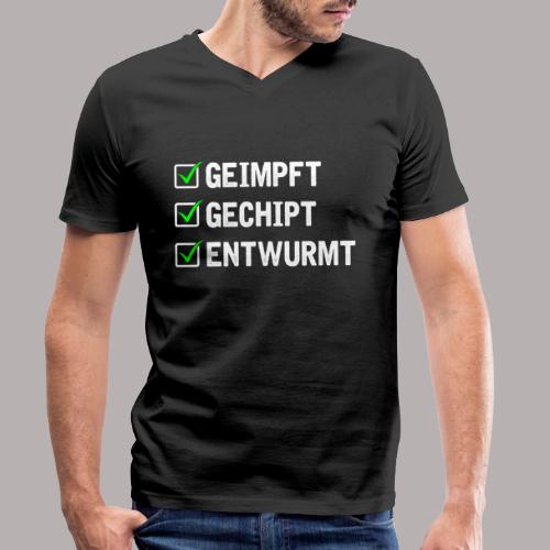 Geimpft - Gechipt - Entwurmt - Stanley/Stella Männer Bio-T-Shirt mit V-Ausschnitt