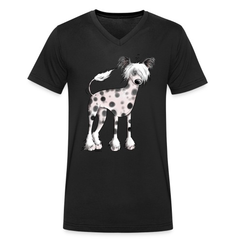 Lustiger Chinesischer Nackthund I Comic Hund - Stanley/Stella Männer Bio-T-Shirt mit V-Ausschnitt