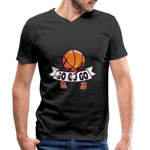 Basketball Spieler Fan Verein Sport - Stanley/Stella Männer Bio-T-Shirt mit V-Ausschnitt