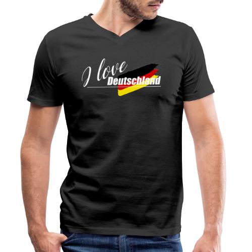 I love Deutschland - Männer Bio-T-Shirt mit V-Ausschnitt von Stanley & Stella
