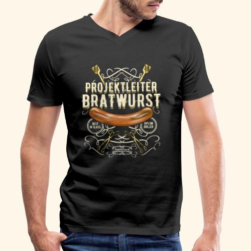 Grillen Design Projektleiter Bratwurst - Männer Bio-T-Shirt mit V-Ausschnitt von Stanley & Stella