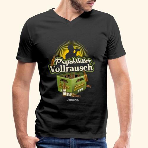 Bier Spruch Projektleiter Vollrausch® & Kiste Bier - Stanley/Stella Männer Bio-T-Shirt mit V-Ausschnitt
