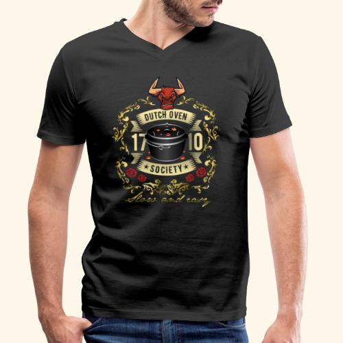 Grill-T-Shirt Dutch Oven Society - Stanley/Stella Männer Bio-T-Shirt mit V-Ausschnitt