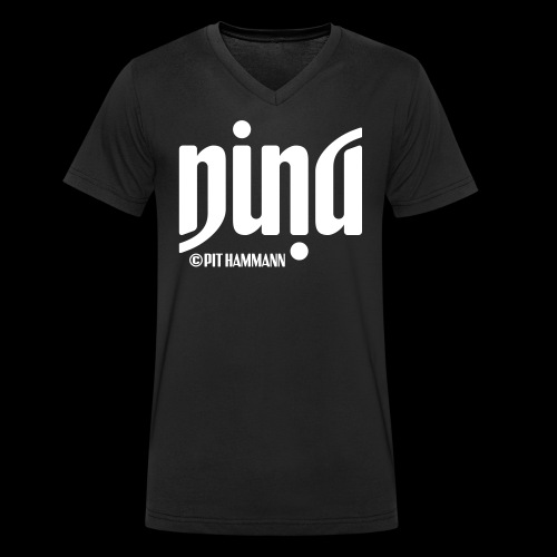 Ambigramm Nina 01 Pit Hammann - Männer Bio-T-Shirt mit V-Ausschnitt von Stanley & Stella