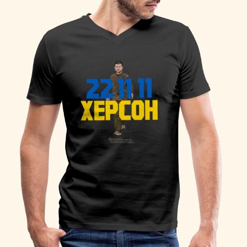 Kherson 22 11 11 Selenskyj Ukraine - Männer Bio-T-Shirt mit V-Ausschnitt von Stanley & Stella