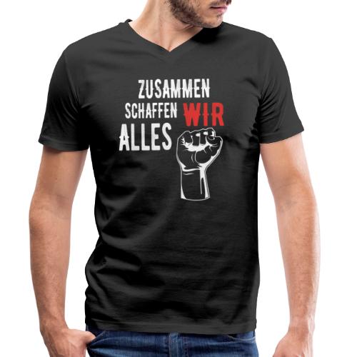 Zusammen Schaffen Wir Alles Faust - Stanley/Stella Männer Bio-T-Shirt mit V-Ausschnitt