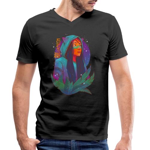 Foxy Dragon - Ekologiczna koszulka męska Stanley/Stella z dekoltem w serek