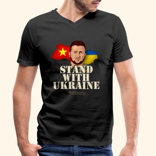 Vietnam Stand with Ukraine - Stanley/Stella Männer Bio-T-Shirt mit V-Ausschnitt
